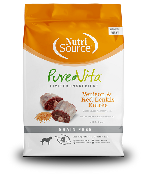 NutriSource® PureVita™ Venison & Red Lentils Entrée Dog Food (5 lb)