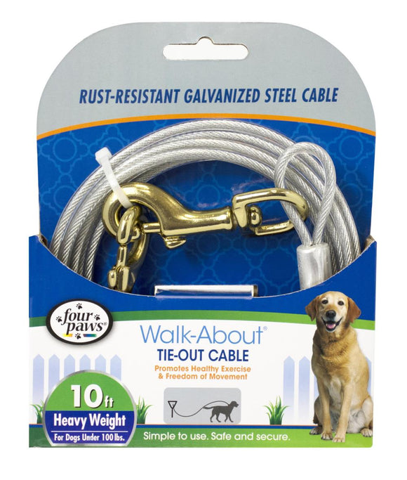 Four Paws® Walk-About® Tie-Out Cable - Heavy Weight (20 Feet)