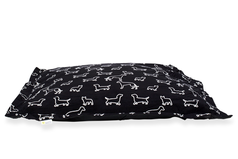BeOneBreed Cloud Pillow Black Doggies