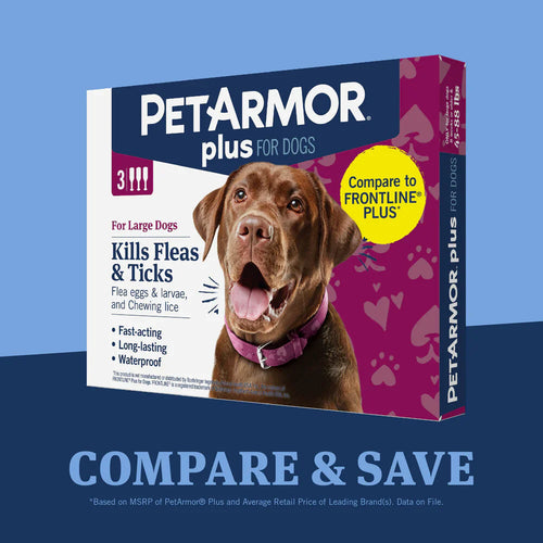 PetArmor® Plus Flea & Tick Topical for Dogs (45-88LB 6 Count)