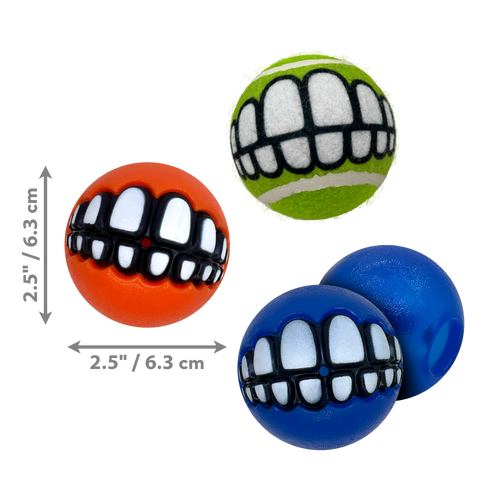 KONG Grinz By Rogz Variety 3-Pk Dog Toy (Medium)