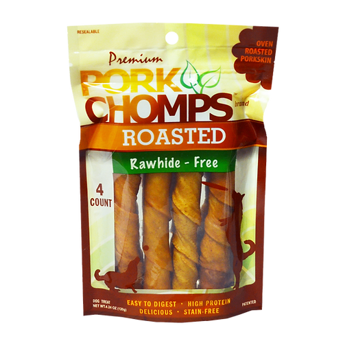 Pork Chomps Roasted Twists - 4 Count