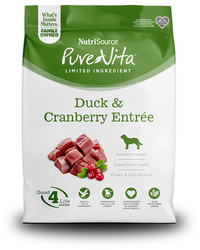 Nutri Source Duck & Cranberry Entrée Limited Ingredient Dog Food