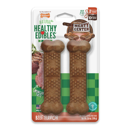Nylabone Healthy Edibles Meaty Center All-Natural Long Lasting Chew Treats