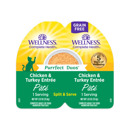 Wellness Complete Health Purrfect Duos Chicken & Turkey Pate Recipe Wet Cat Food