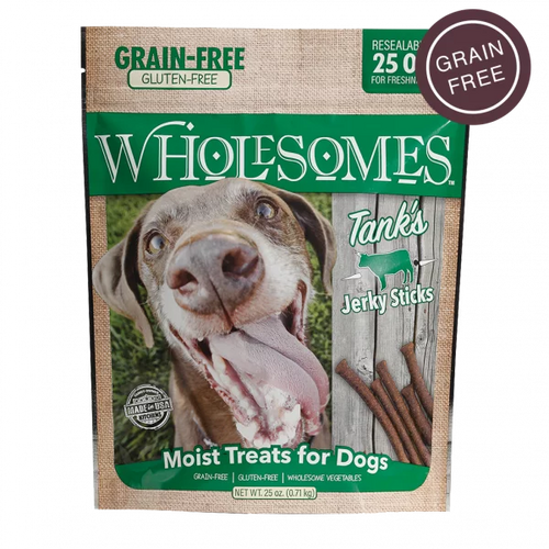 Wholesomes Tank’s Beef Jerky Sticks For Dogs (25 Oz)