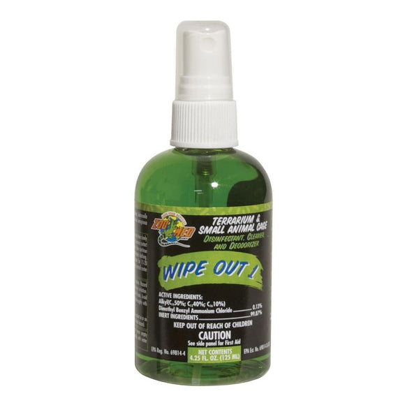 Zoo Med Wipe Out 1 Small Animal & Reptile Terrarium Cleaner Disinfectant (4.25 OZ)