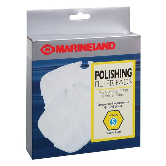 MARINELAND POLISHING FILTER PAD FOR 160-220 MAGNIFLOW/CSERIES (RITE SIZE S/2PK)