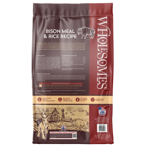 Wholesomes Bison Meal & Rice For Adult Dogs