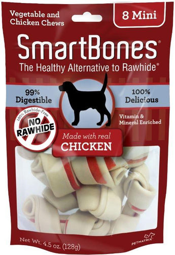 SmartBones Mini Chicken Chew Bones Dog Treats