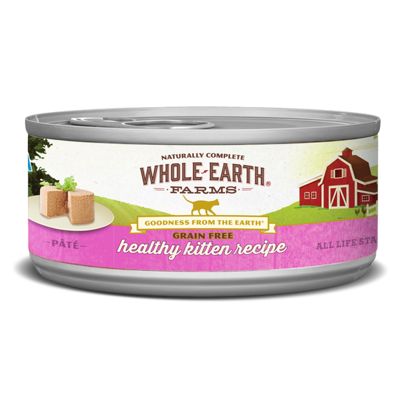 Whole Earth Farms Grain Free Real Healthy Kitten Pate Canned Cat Food