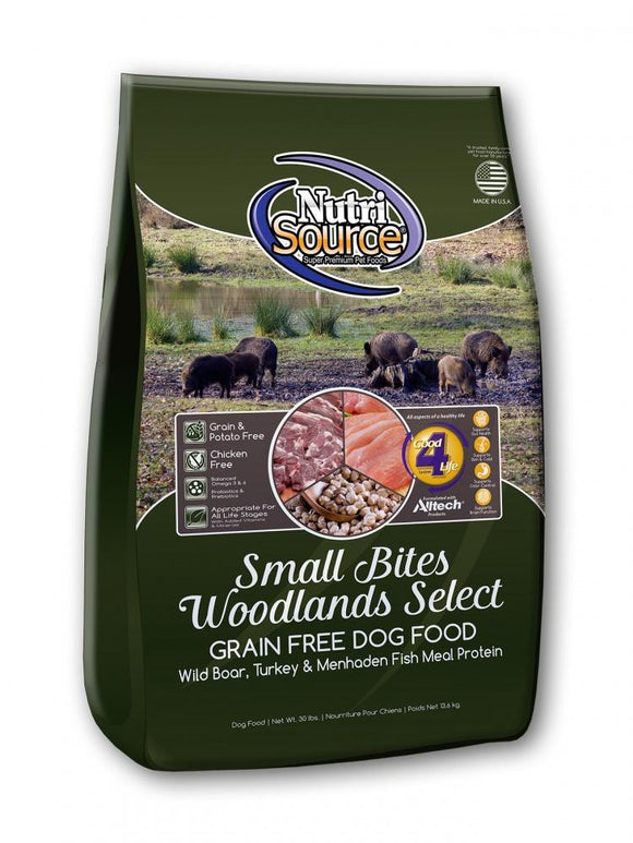 NutriSource Grain Free Woodlands Select Small Bites Dry Dog Food