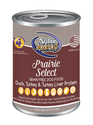 NutriSource® Grain Free Prairie Select Canned Dog Food (13oz)