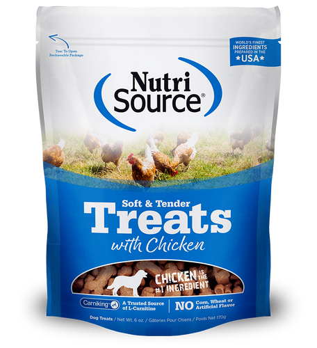 NutriSource® Soft & Tender Chicken Treats Dry Dog Treat (6oz)