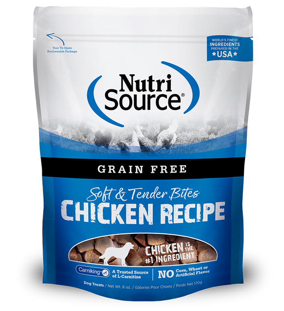 NutriSource® Grain-Free Chicken Bites Dry Dog Treat (6 oz)