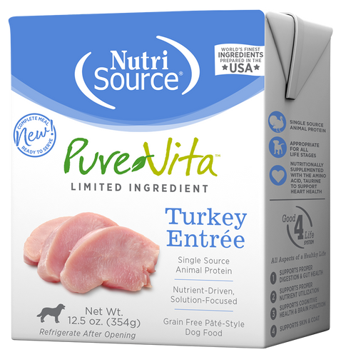 NutriSource® PureVita™ Limited Ingredient Grain Free Turkey Entree (12.5 Oz)