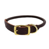 Coastal Pet Products Circle T Latigo Leather Round Dog Collar with Solid Brass Hardware